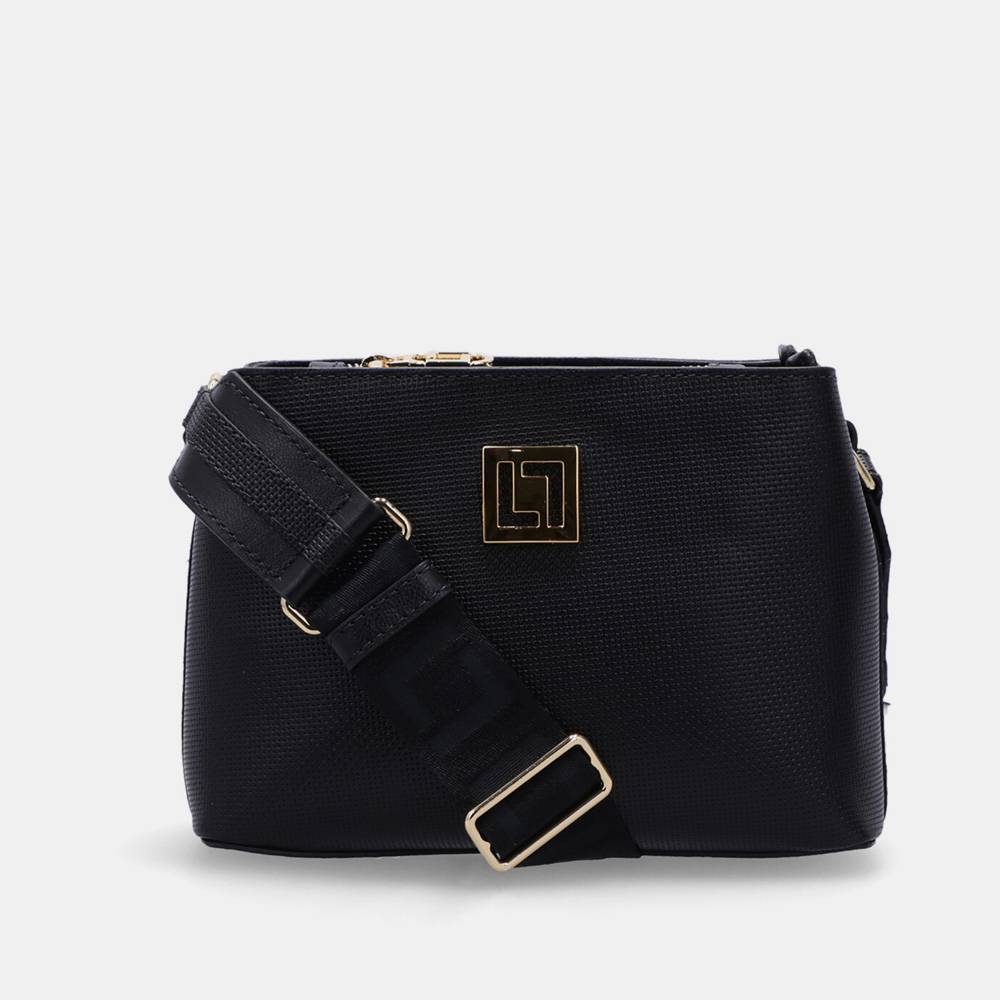 BOLSA SELENA TIRACOLO PEQUENA TRAMADO PRETO - 0