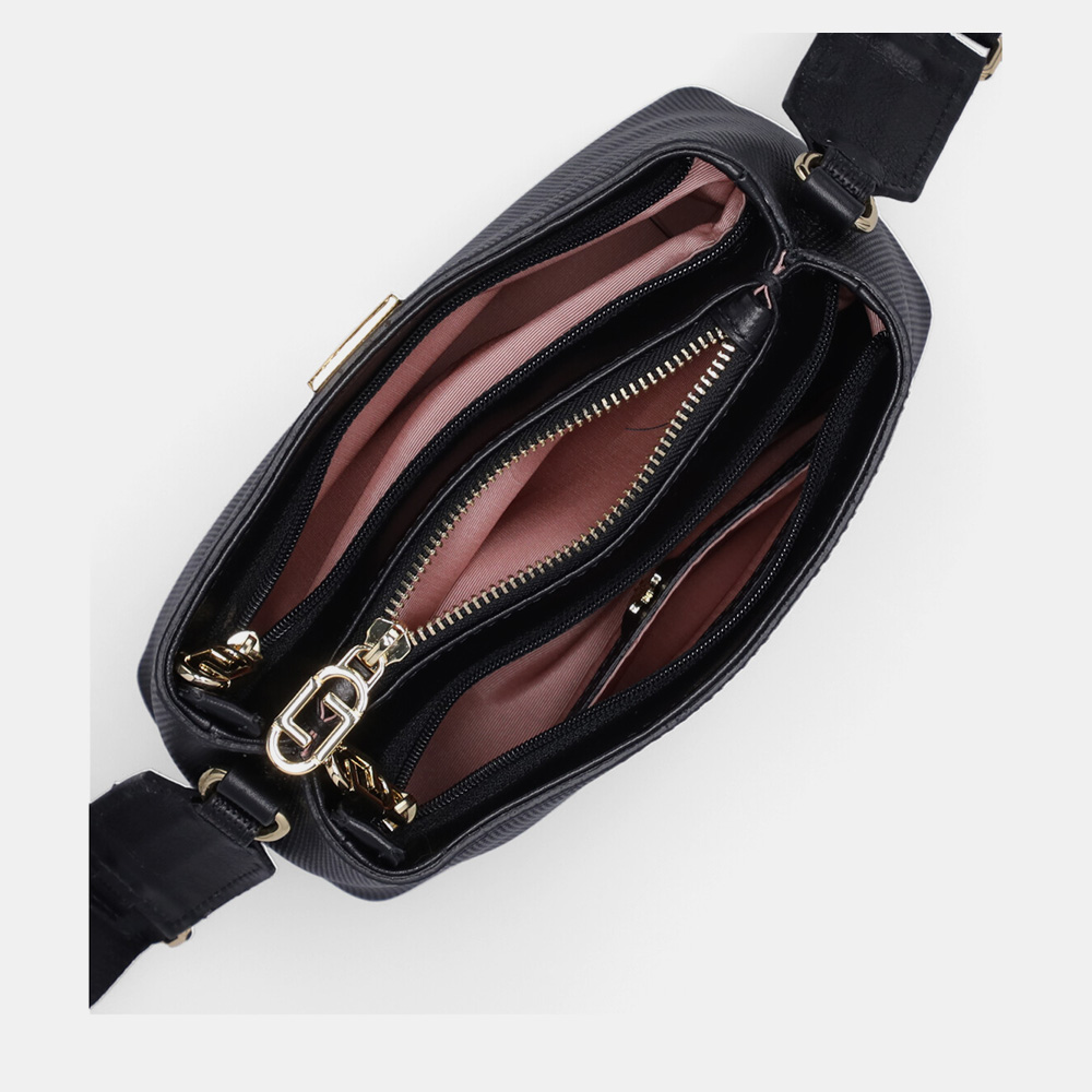 BOLSA SELENA TIRACOLO PEQUENA TRAMADO PRETO BOLSA SELENA TIRACOLO PEQUENA TRAMADO PRETO - 3