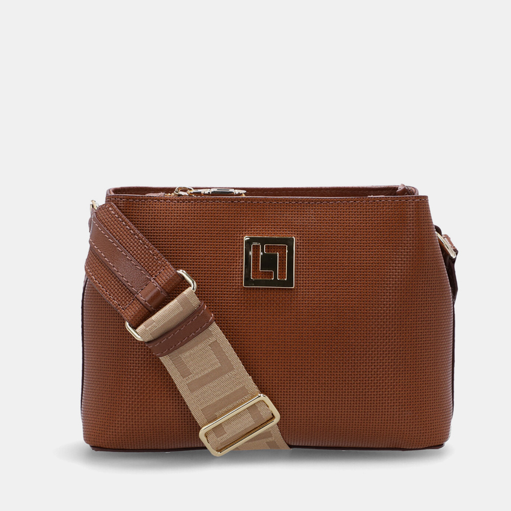 BOLSA SELENA TIRACOLO PEQUENA TRAMADO ÂMBAR - 0