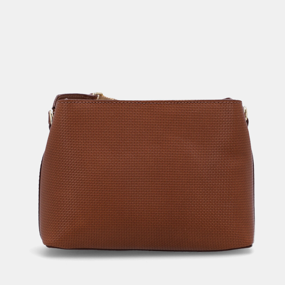 BOLSA SELENA TIRACOLO PEQUENA TRAMADO ÂMBAR - 1