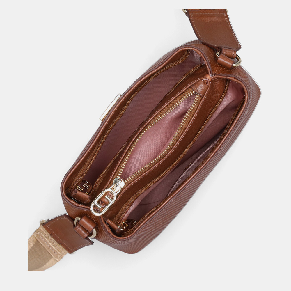 BOLSA SELENA TIRACOLO PEQUENA TRAMADO ÂMBAR - 3