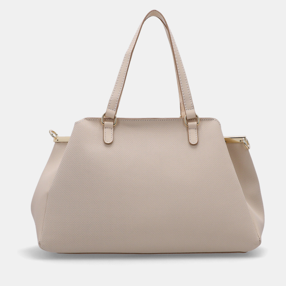 BOLSA TOTE GRANDE TRAMADO MARFIM BOLSA TOTE GRANDE TRAMADO MARFIM - 1