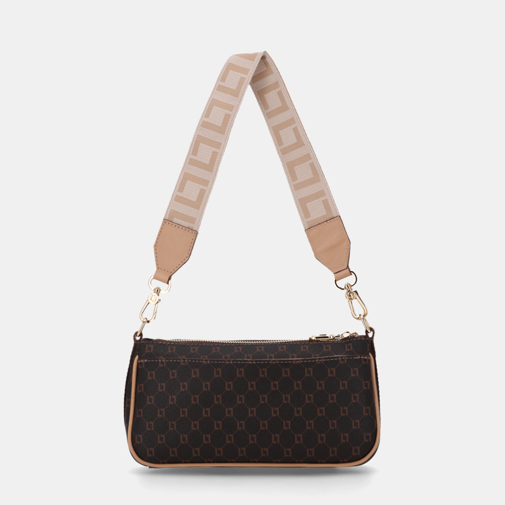 BOLSA BAGUETE PEQUENA MONOGRAMA LL MOCCA - 1