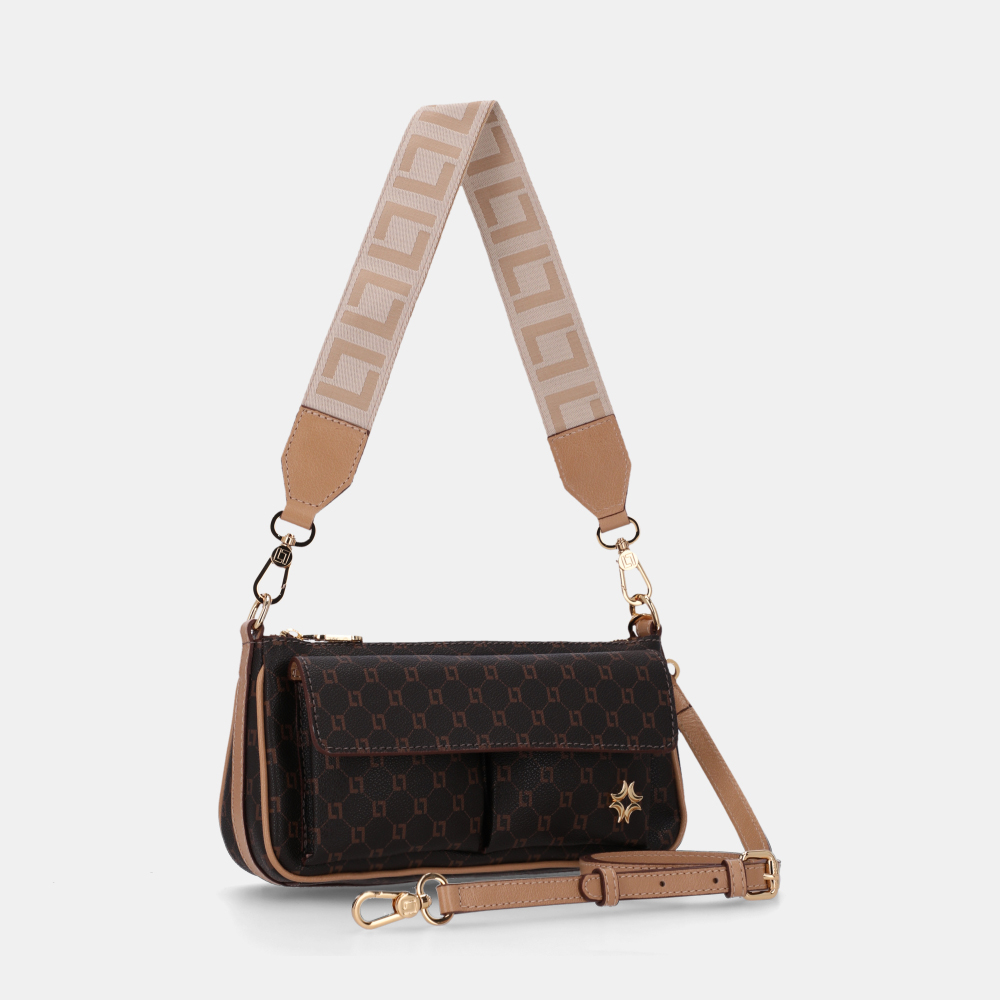 BOLSA BAGUETE PEQUENA MONOGRAMA LL MOCCA - 2