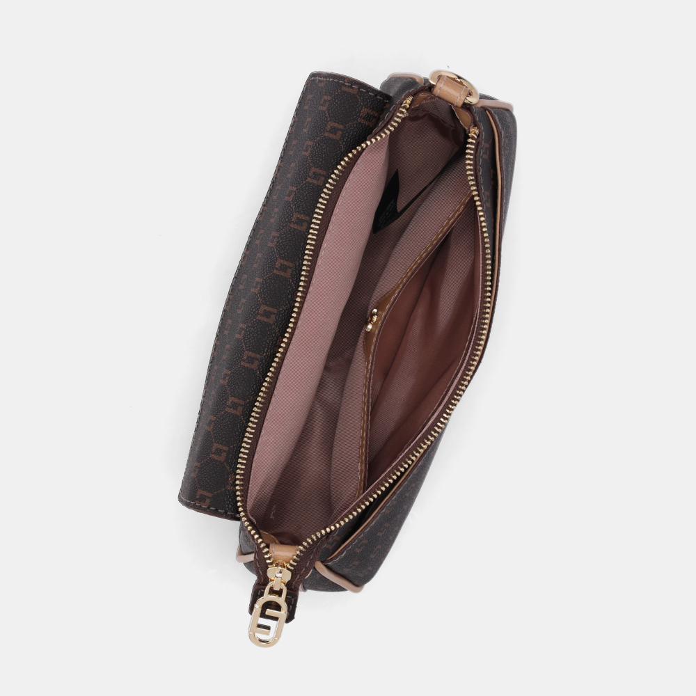 BOLSA BAGUETE PEQUENA MONOGRAMA LL MOCCA - 3