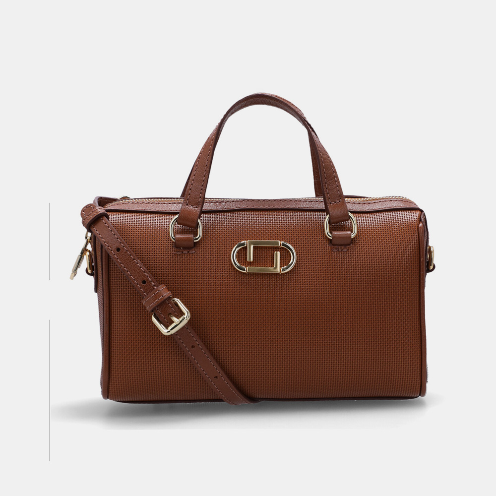 BOLSA TOTE PEQUENA TRAMADO ÂMBAR - 0