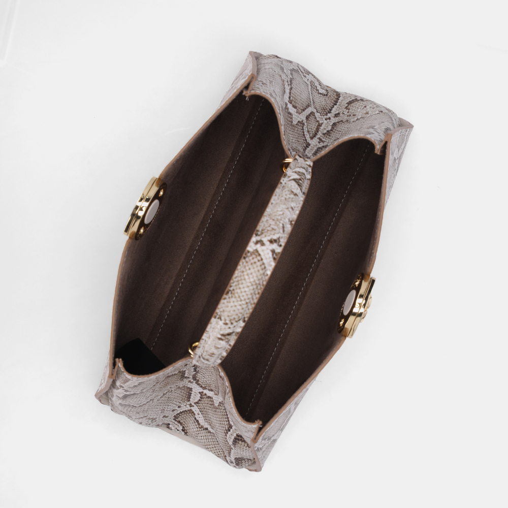 BOLSA DIANA TOTE MÉDIA SNAKE PANNA - 4