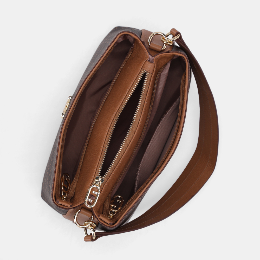 BOLSA SELENA TOTE MÉDIA MONOGRAMA MOCCA - 4