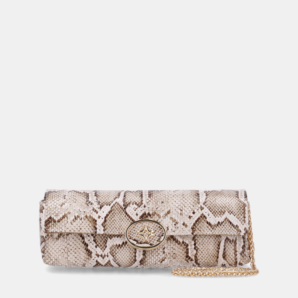 BOLSA CLUTCH PEQUENA SNAKE PANNA - 0