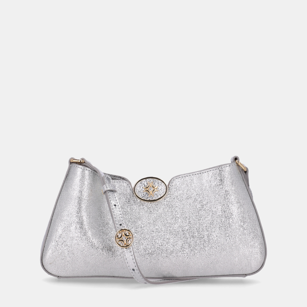 BOLSA DIANA BAGUETE PEQUENA VÊNUS PRATA - 0