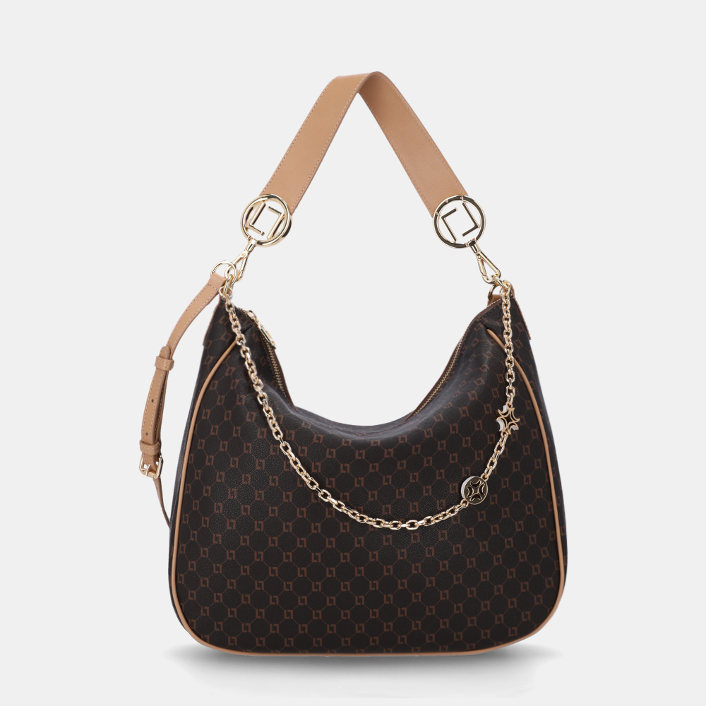 BOLSA HOBO GRANDE MONOGRAMA LL MOCCA - 0