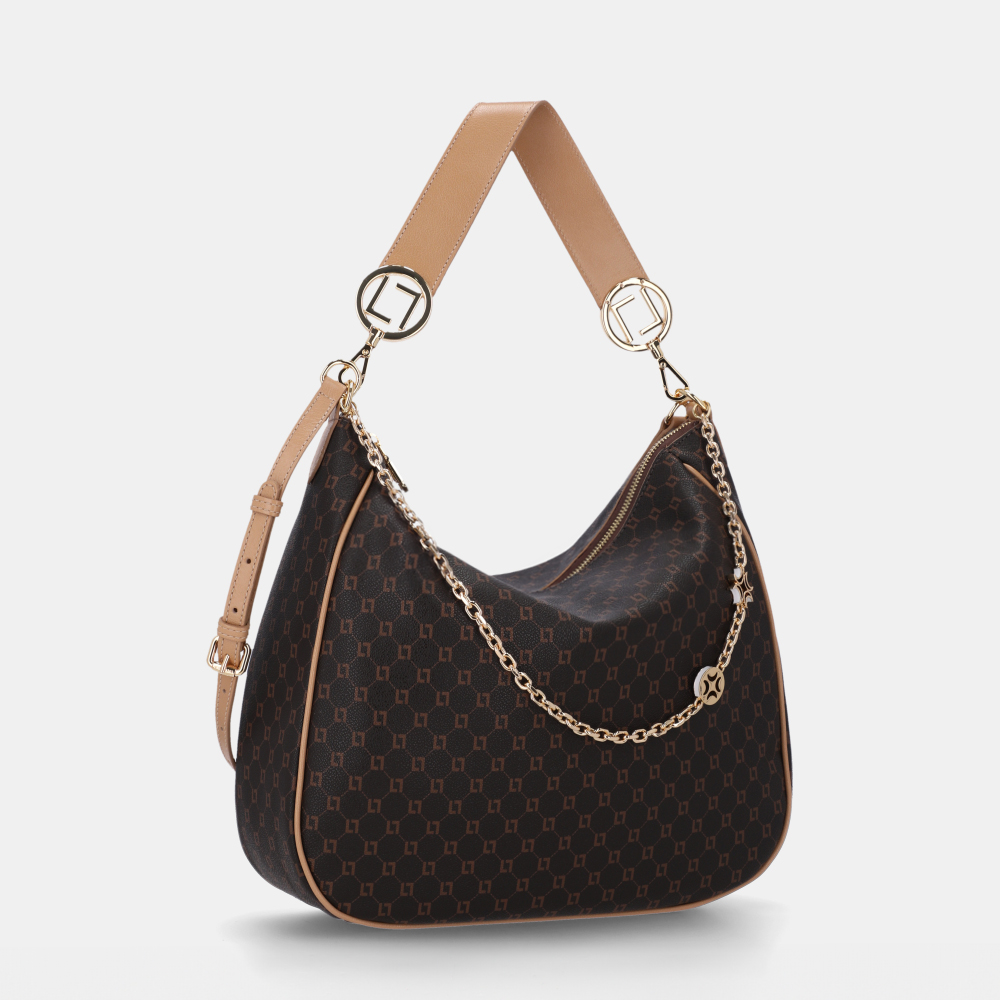 BOLSA HOBO GRANDE MONOGRAMA LL MOCCA - 3