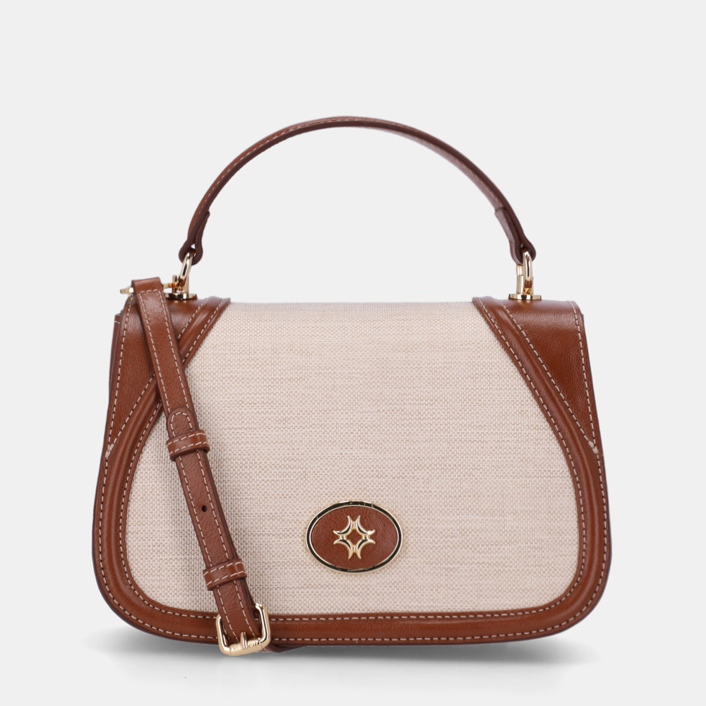 BOLSA SATCHEL PEQUENA LONA CRU - 0
