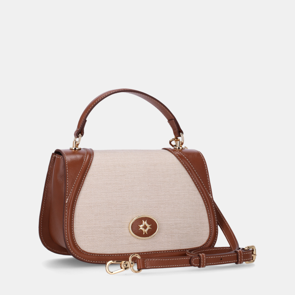 BOLSA SATCHEL PEQUENA LONA CRU - 3