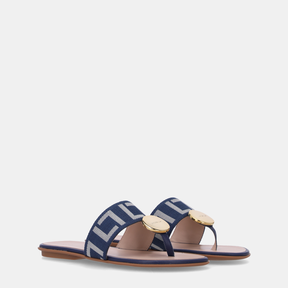 CHINELO COURO SAARA MIDGNIGHT BLUE - 1