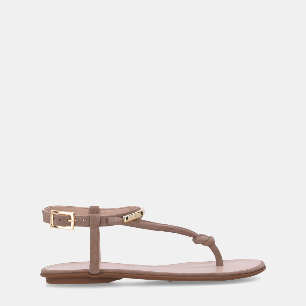 SANDÁLIA RASTEIRA KID SUEDE TAUPE - 0