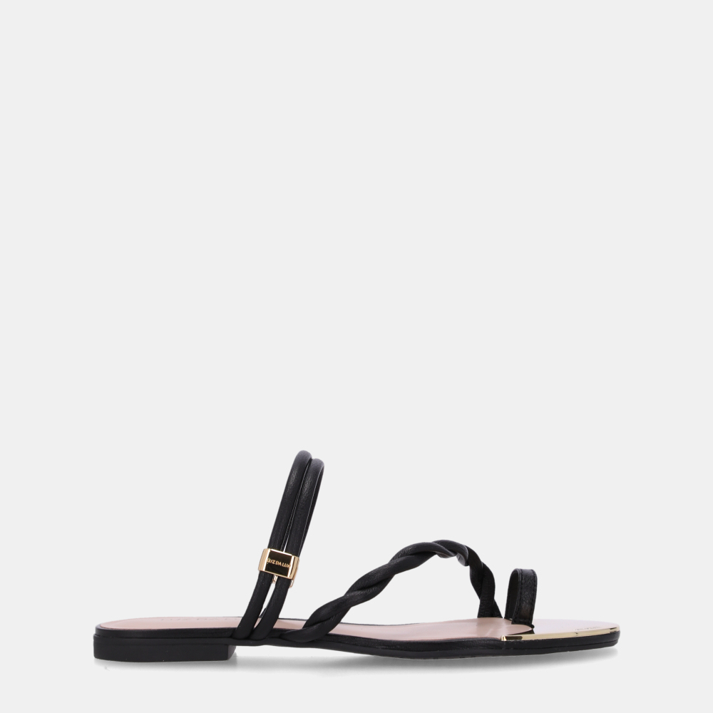 CHINELO COURO SAARA PRETO - 0