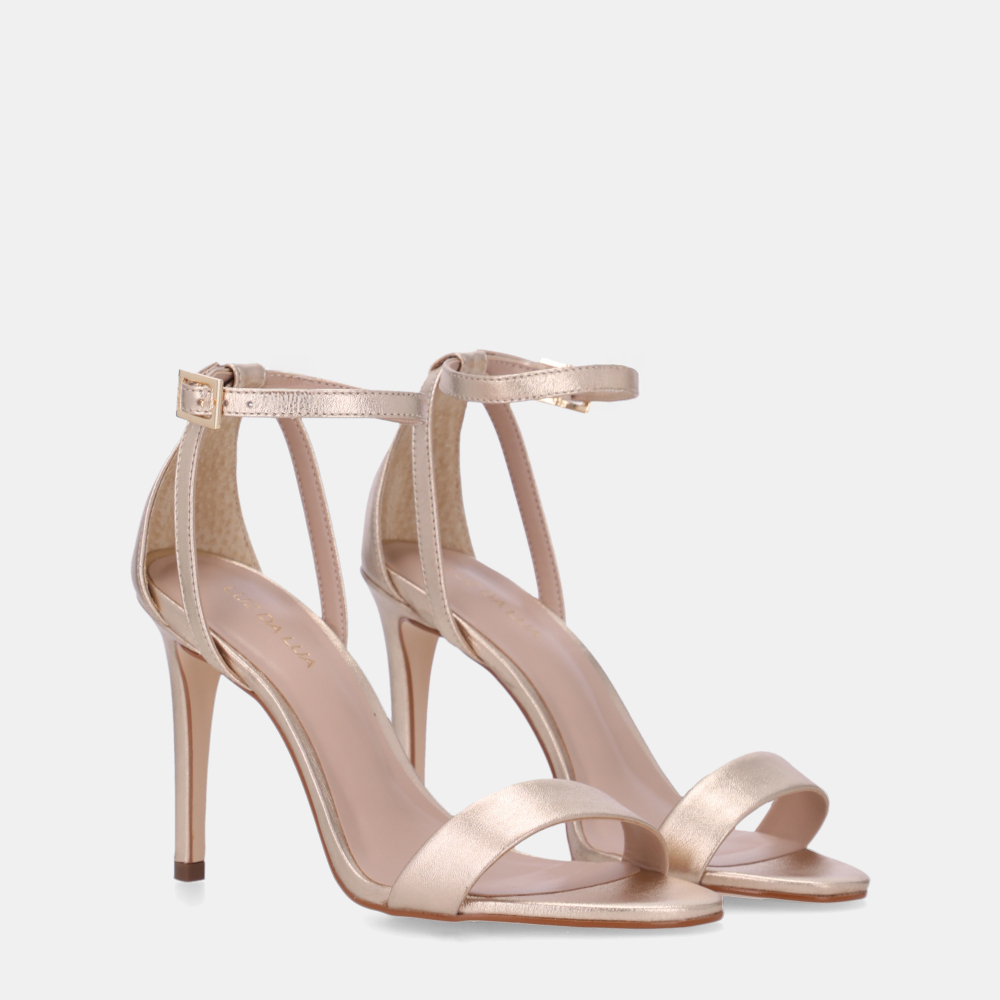 SANDÁLIA SALTO LAMINATI OURO SANDÁLIA SALTO LAMINATI OURO - 1