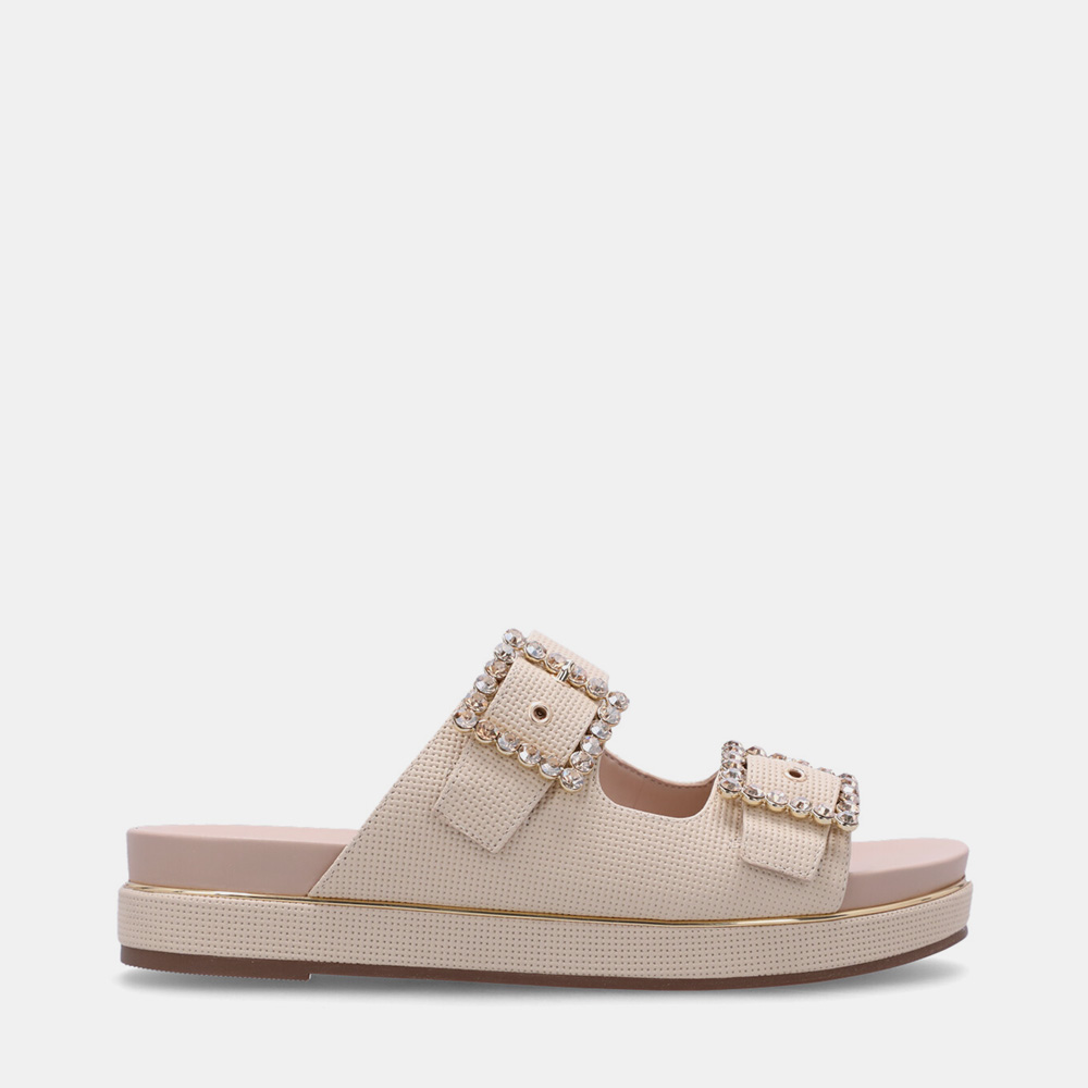 CHINELO FLATFORM TRAMADO MARFIM CHINELO FLATFORM TRAMADO MARFIM - 0