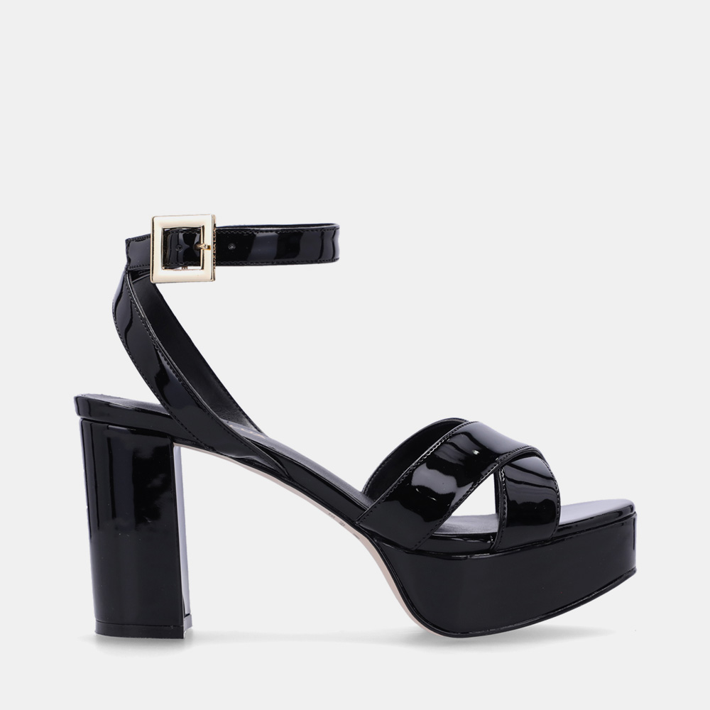 SANDÁLIA/PLATAFORMA VERNIZ PU PRETO - 0