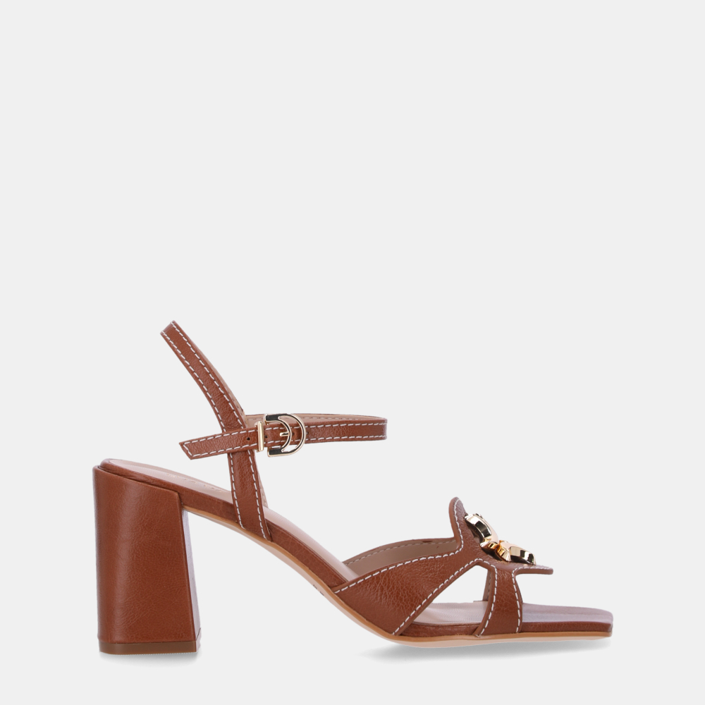 SANDÁLIA DE SALTO ATACAMA ÂMBAR - 0