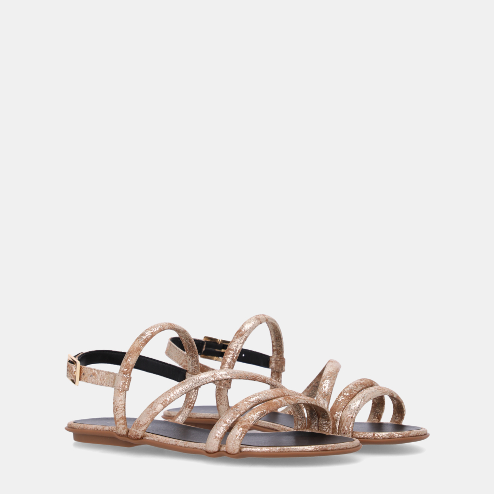 SANDÁLIA RASTEIRA TRAVERTINO OURO - 1