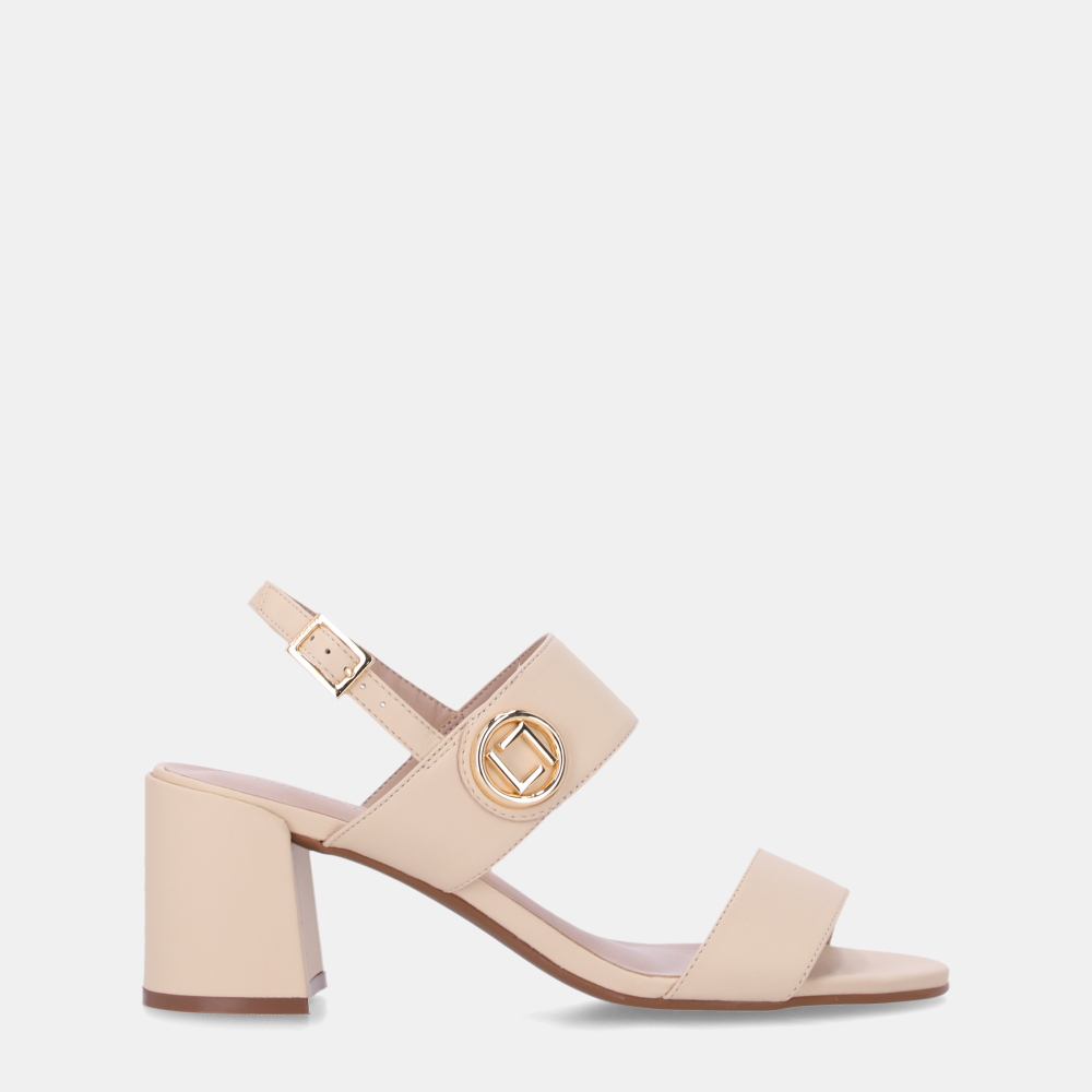 SANDÁLIA SALTO TEAR MARFIM - 0