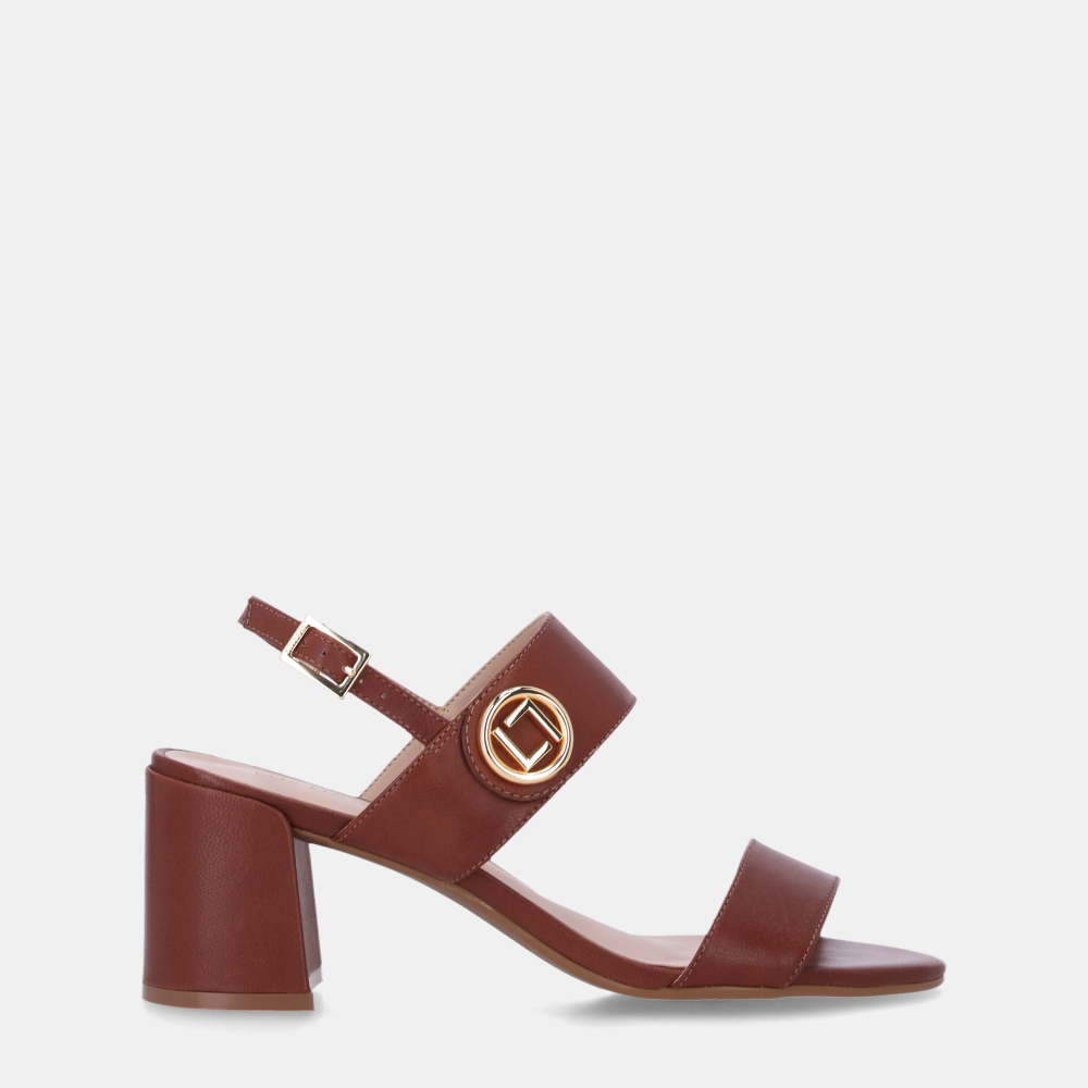 SANDÁLIA SALTO CABRA MARRONE - 0