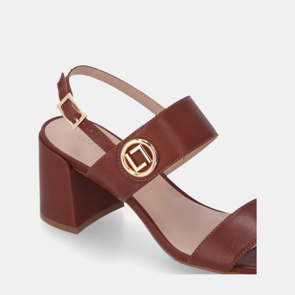 SANDÁLIA SALTO CABRA MARRONE - 3