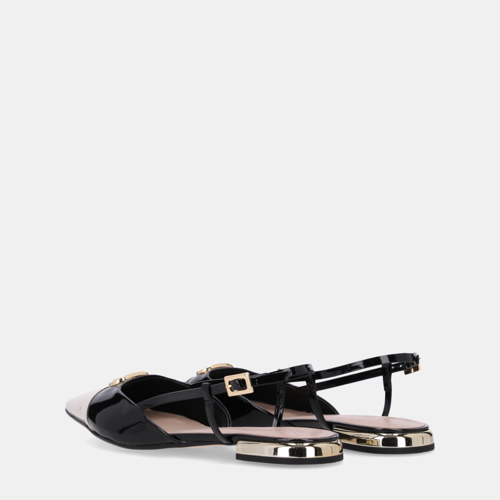 SLINGBACK VERNIZ PU PANNA/VERNIZ PU PRETO SLINGBACK VERNIZ PU PANNA/VERNIZ PU PRETO - 2