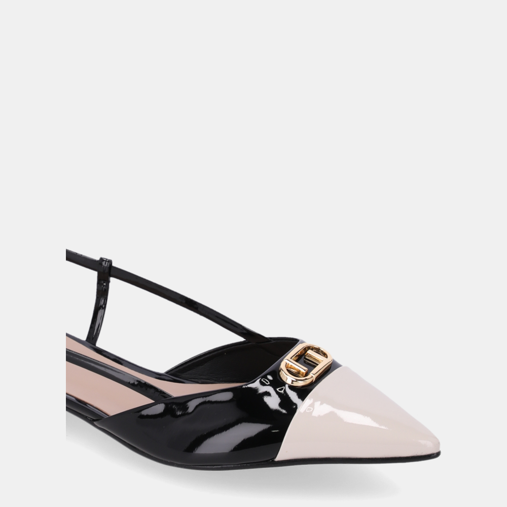 SLINGBACK VERNIZ PU PANNA/VERNIZ PU PRETO SLINGBACK VERNIZ PU PANNA/VERNIZ PU PRETO - 3