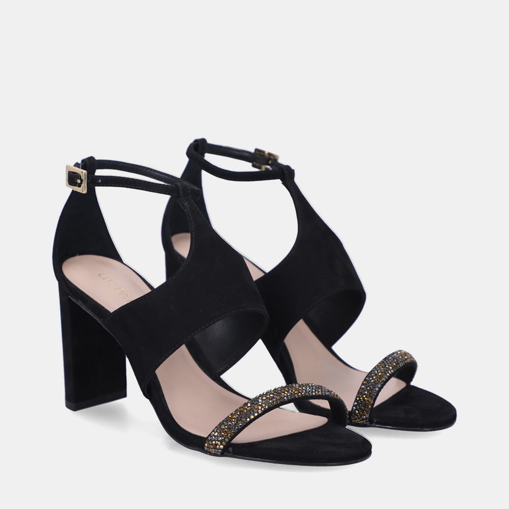 SANDÁLIA TIRA STRASS BRONZATO COM CERVO PRETO SANDÁLIA TIRA STRASS BRONZATO COM CERVO PRETO - 1