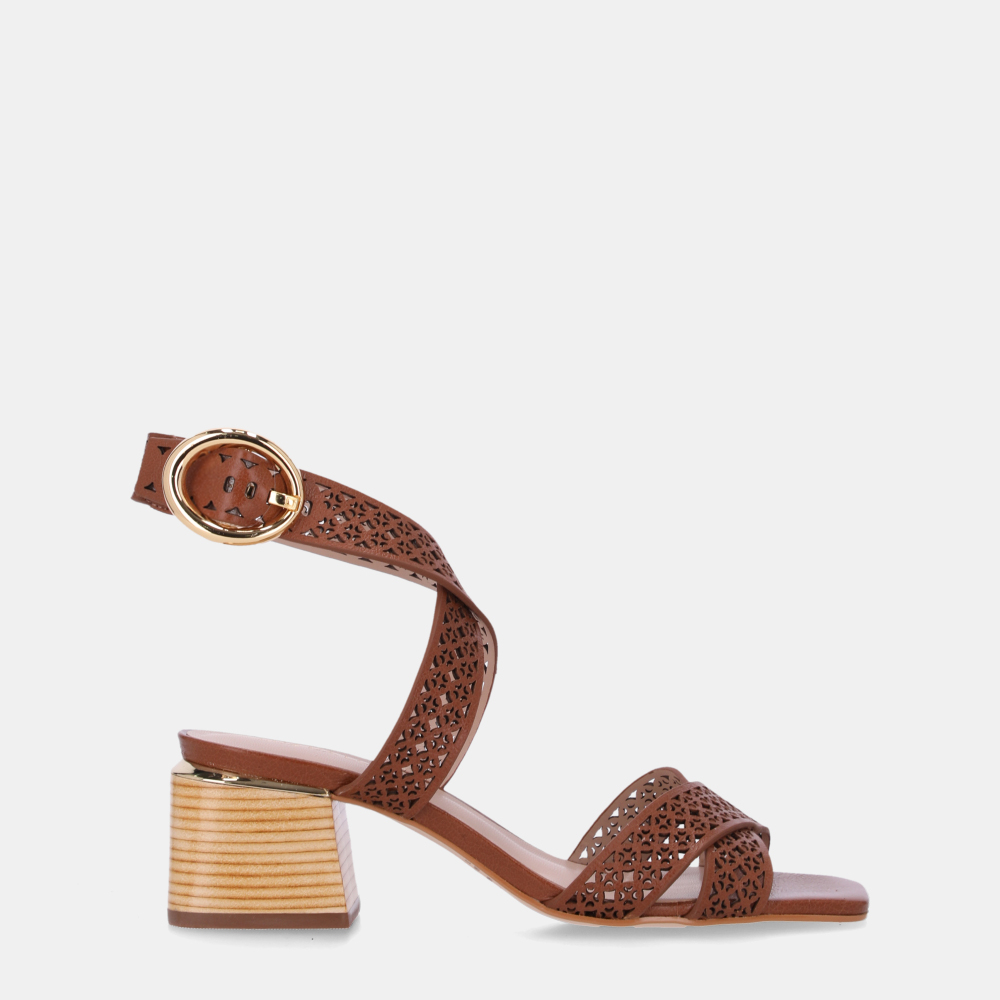 SANDÁLIA DE SALTO ATACAMA ÂMBAR - 0