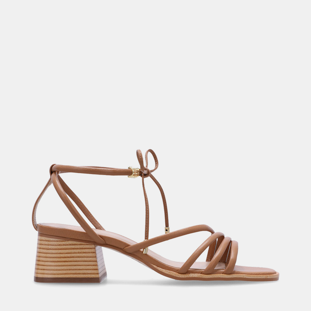 SANDÁLIA DE SALTO SAARA AMÊNDOA SANDÁLIA DE SALTO SAARA AMÊNDOA - 0